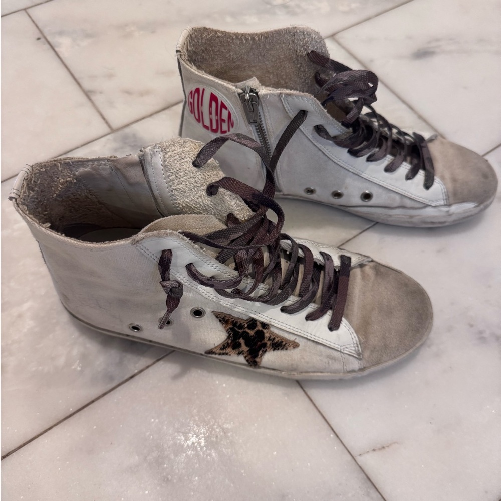 Golden Goose White High-Top Sneakers